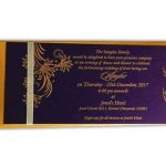 Card with inserts - Golden Magnet Dazzling Wedding Invitation Card with Red Florals