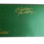 Envelope front of Green Magnet Dazzling Wedding Invitation Card