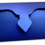 Back open of Exclusive Sized Glossed Shagun Money Envelope in Imperial Blue