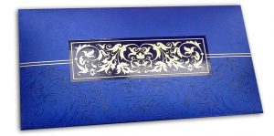 Exclusive Sized Glossed Shagun Money Envelope in Imperial Blue
