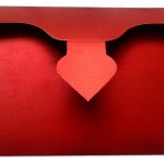 Back view of Exclusive Sized Glossed Shagun Money Envelope in Royal Red