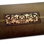 Front view of Exclusive Sized Glossed Shagun Money Envelope in Rich Brown