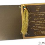 Insert2 of Lavish Golden Brown Wedding Invitation with Beads Dori