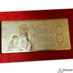 Card front of Radha Krishna Boxed Style Wedding Invitation