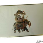 Card front of Boxed Style Wedding Card with Rajasthani Royal Theme