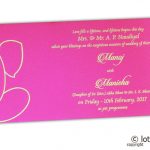 Insert2 of Stunning Barbie Pink Wedding Invitation with Heart Rhinestone