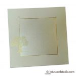 White insert of Beautiful Wedding Invitation in Rich Gold