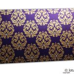 Designer Golden Floral Envelope in Super Indigo