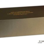 Envelope back of Splendid Hindu Wedding Card with Die Casting Ganesh