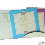 Card inside of Digital Print Floral Design Wedding Invitation