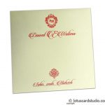 Envelope front of Elegant Ivory Wedding Invitation Card