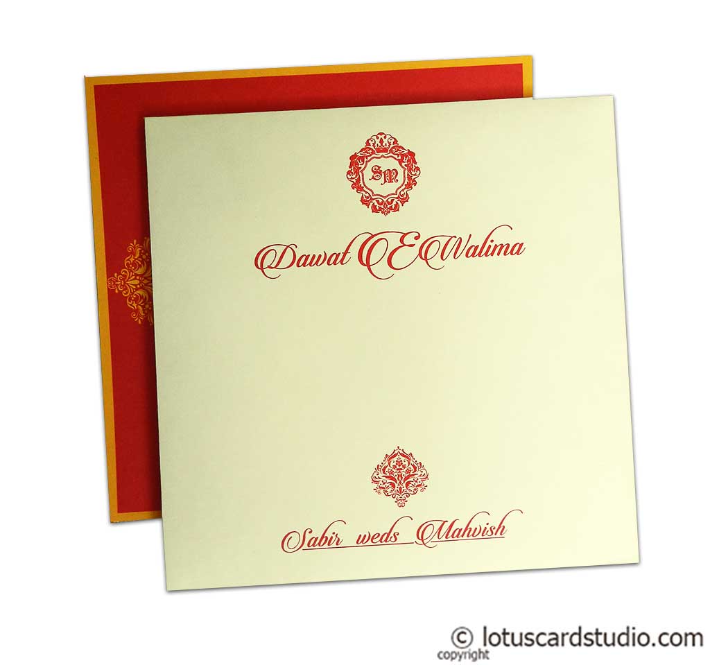 Elegant Ivory Wedding Invitation Card