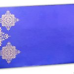 Gift Envelope in Imperial Blue with Golden Damask Pattern