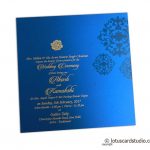 Blue insert of Floral Wedding Card Mantras Rich