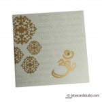 Card front of Floral Wedding Card Mantras Rich