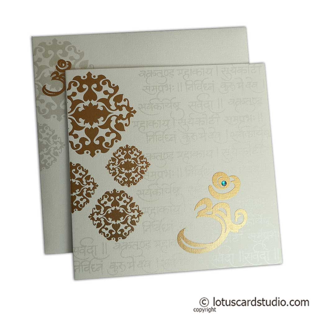 Floral Wedding Card Mantras Rich