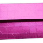 Back view of Money Envelope in Pink with Glossy Finish