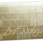 Front view of Gift Envelope With Feather Light Effect in Soft Gold