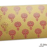 Lotus Themed Shagun Money Envelope in Pure Gold