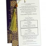 Insert of Magnificent Indigo Wedding Invitation with Dori