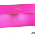 Envelope back of Marriage Invitation in Mexican Pink with Mantras