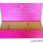 Card inside - Marriage Invitation in Mexican Pink with Mantras