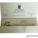 Card inside - Ivory Marriage Invitation with Heart Rhinestone