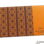 Shagun Envelope in Amber Orange with Blue Classic Design