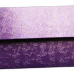 Back view of Purple Petals Design Money Envelope