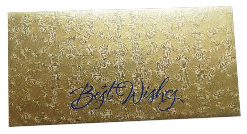 Golden Petals Design Money Envelope