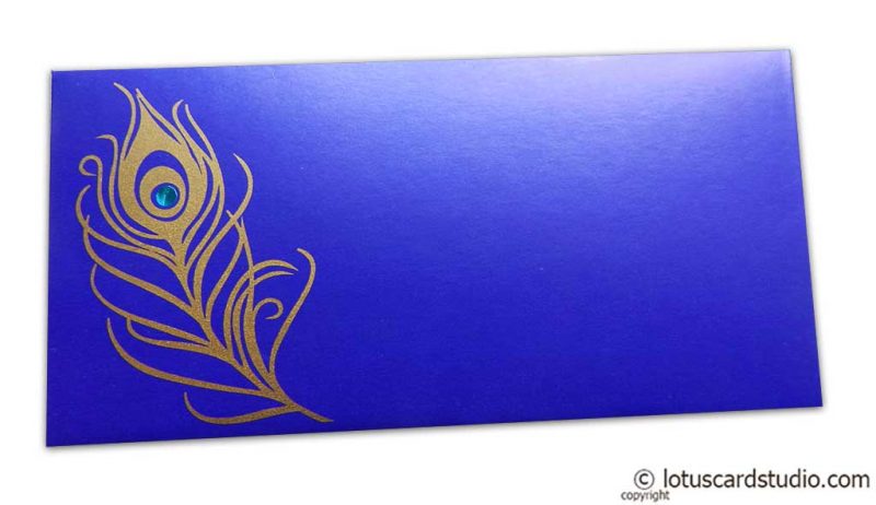 Mor Pankh Shagun Envelope in Imperial Blue