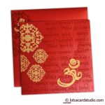 Stunning Wedding Card in Royal Red and Golden