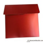Envelope back of Stunning Wedding Card in Royal Red and Golden