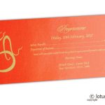 Insert1 of Wedding Invitation in Classic Orange with Heart Rhinestone