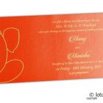 Insert2 of Wedding Invitation in Classic Orange with Heart Rhinestone