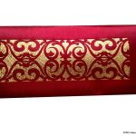 Signature Laser Cut Satin Shagun Envelope in Royal Red