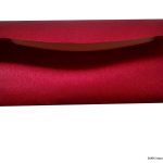 Back view of Signature Laser Cut Satin Shagun Envelope in Royal Red