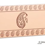 Traditional Brown Paisley Print on Peach Gift Envelope