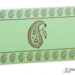 Traditional Brown Paisley Print on Pista Green Gift Envelope