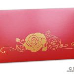 Classic Red Money Envelope with Hot Foil Rose