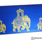 Elephant Shagun Envelope in Imperial Blue