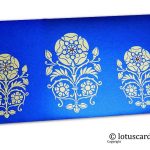 Daisy Floral Gift Envelope in Imperial Blue with Rhinestones