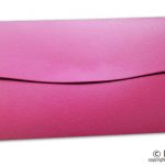 Back view of French Rose Pink Money Envelope with Golden Hot Foil Rose
