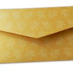 Back view of Golden Money Envelope with Flowers and Golden Floral Border