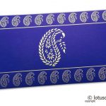 Traditional Golden Paisley Print on Super Indigo Money Envelope