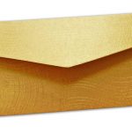 Back view of Golden Shagun Envelope with Wave Lines and Golden Floral Border