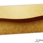 Back view of Peacocks on Golden Shimmer Texture Shagun Envelope