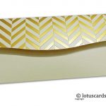 Back view of Hot Foil Stamped Gift Envelope with Golden Metallic Names