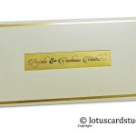 Hot Foil Stamped Gift Envelope with Golden Metallic Names