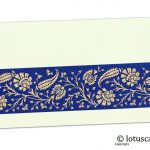 Ivory Color Money Envelope with Blue Strip